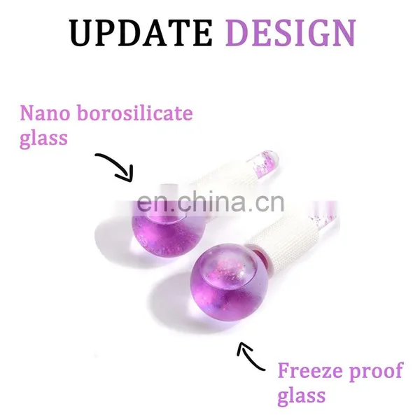 Hot Selling Private Label Wholesale Factory Wave Massage Ball Beauty Magic Glitter Summer Cooling Blue Pink Ice Globes For Face photo-5