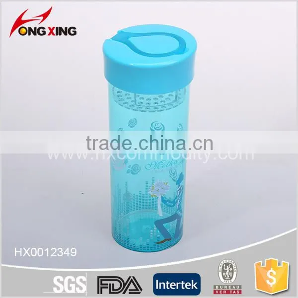 Screw Top Water Bottle 450ml Plastic Tumbler Cup Lid Travel Mug photo-5