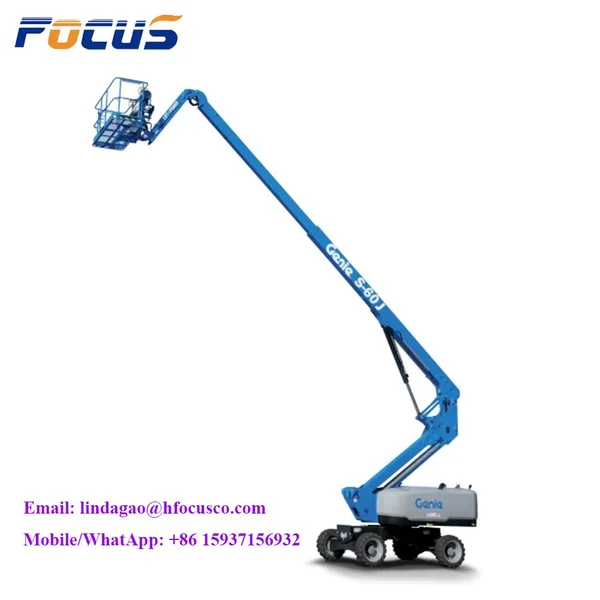 Hydraulic Towable Telescopic Boom Lift Tables Self-propelled Articulated Boom Lift for Building Construction Trailer Boom Lift