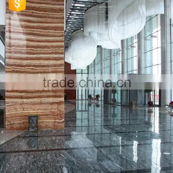 High Quality Polished Brown Tiger Onyx Marble Indoor Decorative Stone photo-2