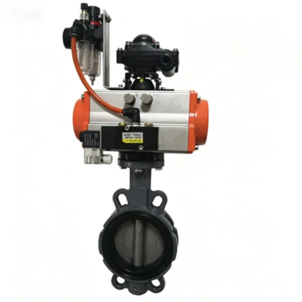 Marine Wafer Pneumatic Butterfly Valve With Solenoid for Seawater Cooling Systems, GB/T3036-94 photo-5
