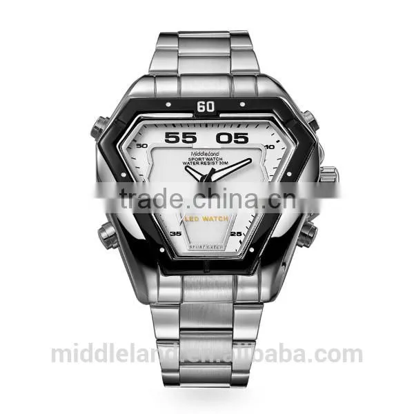2015 MIDDLELAND Luxury Brand Watch Men Fashion Watch Quartz Wristwatch Full Steel Quartz Brand Watch photo-5
