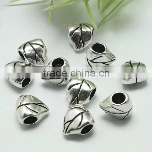 Wholesale Pdora Jewelry Accessories Leaf Shape Large Hole Metal Beads, Zinc Alloy Bracelets and Necklace Slide Beads photo-6