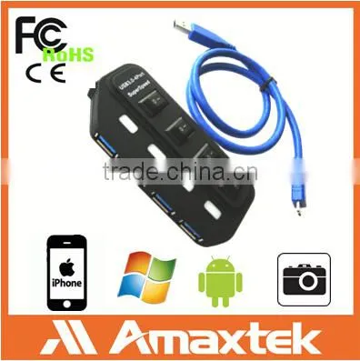 4 Port USB3.0 Hub With Idividual Switch and LED Indicator photo-4