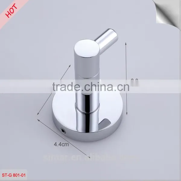 SINTAR Bathroom Single Coat and Robe Hook Wall Mount, Brushed SUS304 Stainless, Chrome Plated photo-6
