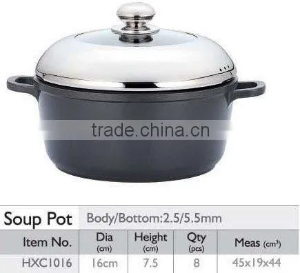 Die Casting Aluminum Lovely Used Non-stick Soup Pot