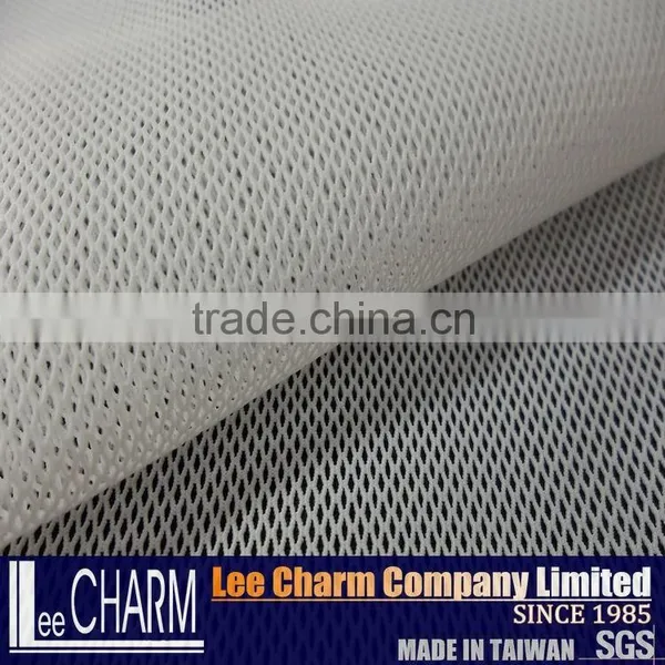 Stretch White Pique Bird Eye Elastic Mesh Fabric photo-6