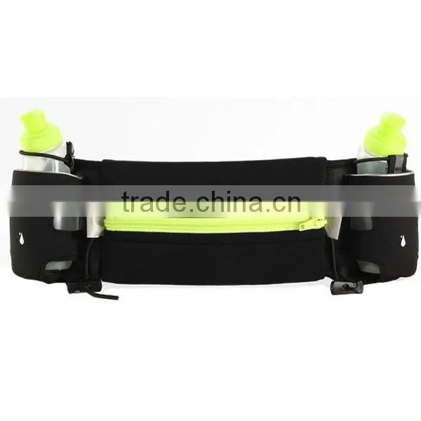 Hydration Belt for Runners, Water Bottle Belt With Waist Pack & Earbud Access, Fits Large Smartphones I.e. w/ 2 BPA Free 10oz Bo photo-3