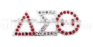 Wholesale Vnistar Rhinestone Stone Brooch Pins With Delta Sigma Theta Pattern Sorority 2016 Mascot Lapel