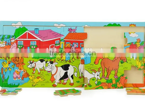 China Product Price List Silk Screen Printing Wooden Bear Children's Slide in Bedroom Design 2d Jigsaw Puzzle Games photo-4