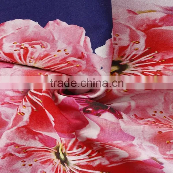 Woven Textiles 100% Cotton Canvas Fabric Printed With Beautiful Flowers photo-5