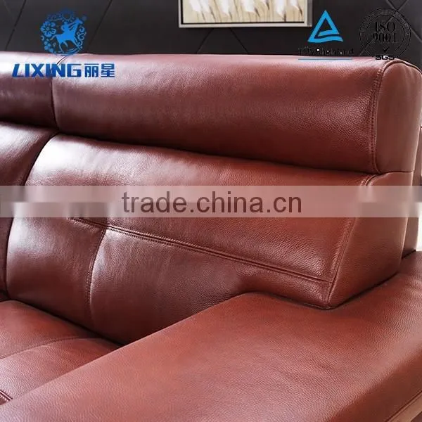 Living Room Corner Luxury European Style Leather Sofa Set photo-4