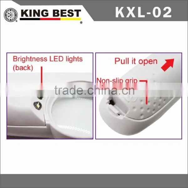 KING BEST 8X Led Light Gifts Magnifier Light Bright LED Cheap Non-slip Grip Magnifying Glass photo-2