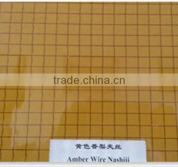 High Quality 6-10 mm Bronze Nashiji Wired Glass