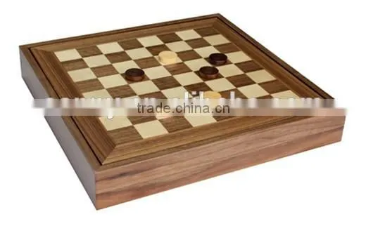 High Glossy Finish 2 in 1 Chess Set Wooden photo-4