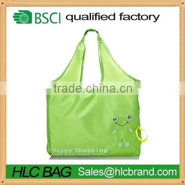 HL-PB185 Reusable Foldable Bag Shopping Tote Bag - Folded Into a Frog - Green photo-2