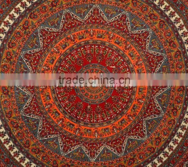 Queen Mandala Tapestry Wholesale Printed Indian Wall Hanging Hippie Picnic Throw Boho Cotton Bedspread Bohemian Beach Blanket photo-2