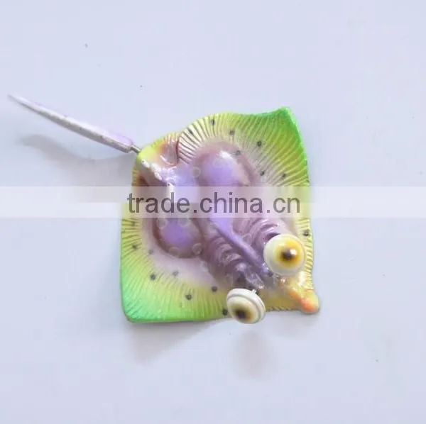 5 Inch Pearl Powder Surface Butterfish Decoration Plastic Fridge Magnet photo-5