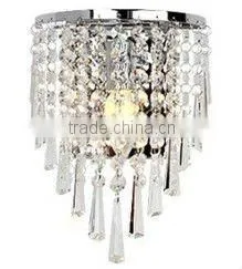 European Stainless Steel Crystal Modern Hotel Wall Lights