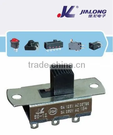 6A 250V 1P2T Power Slide Switch SS-12H02 photo-2