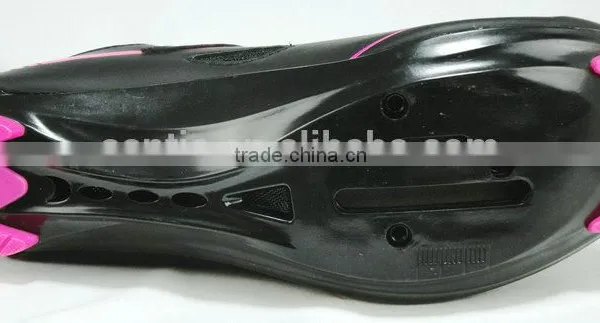 2016 OEM Road Cycling Shoes Bike Shoes Route With 3 Straps Compatiable With Look SPD Pedal Black Fluo Fuxia photo-2