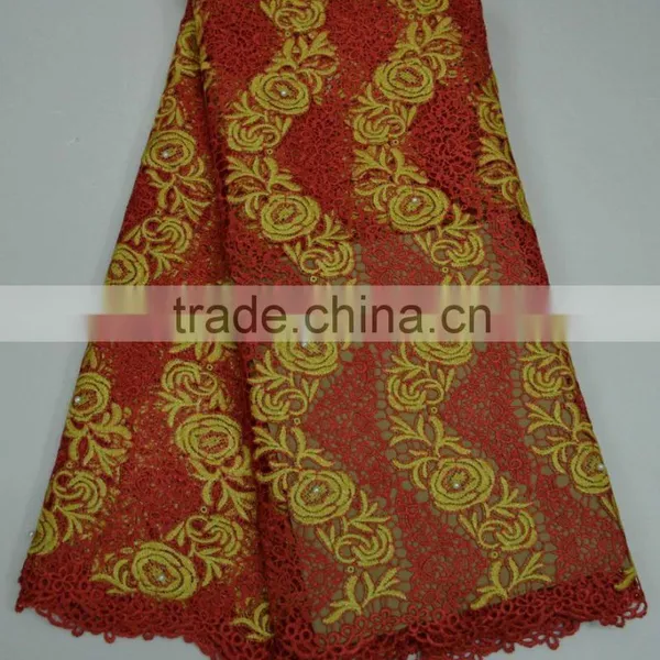 New Style Applique Embroidery Lace Fabric Flower Girl Dresses African Lady Clothes photo-3