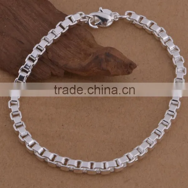Fashion 4MM 925 Sterling Silver Venetian Link Bracelet Wholesale photo-2
