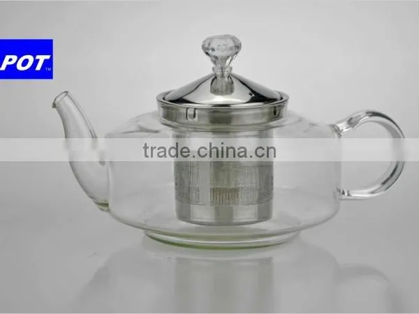 700ml Borosilicate Glass Tea Pot, Clear Tea Glass Pot With Handle photo-4