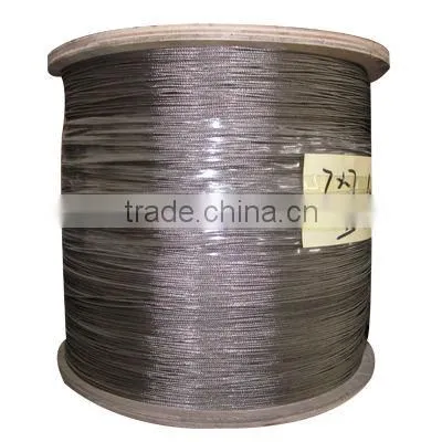 1mm Stainless Steel Wire Rope 7X7