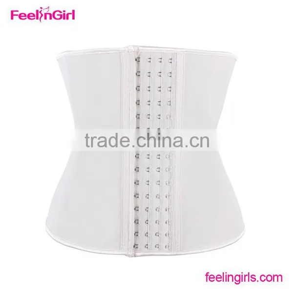 FeelinGirl 4 Hooks Support Bundle White Waist Cincher Latex Supergirl Corset Costume Supplier's Choice photo-4
