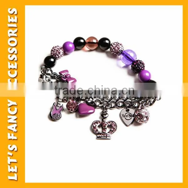 NEW Jewelry Fashion Infinity Leather Charm Bracelet PGBR-0013 photo-2