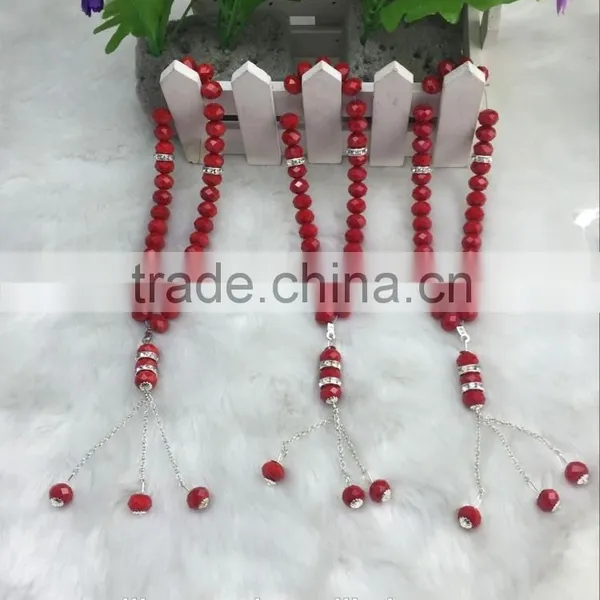 33 Pieces Beads 10mm Islamic Ruby Red Togther Prayer Beads Excellent Crystal Material photo-4