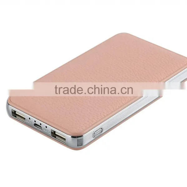 Nice Desing Leather Cover Powerbank 10000mAh Slim Polymer Power Bank High Capacity 8000mAh Fashion photo-5