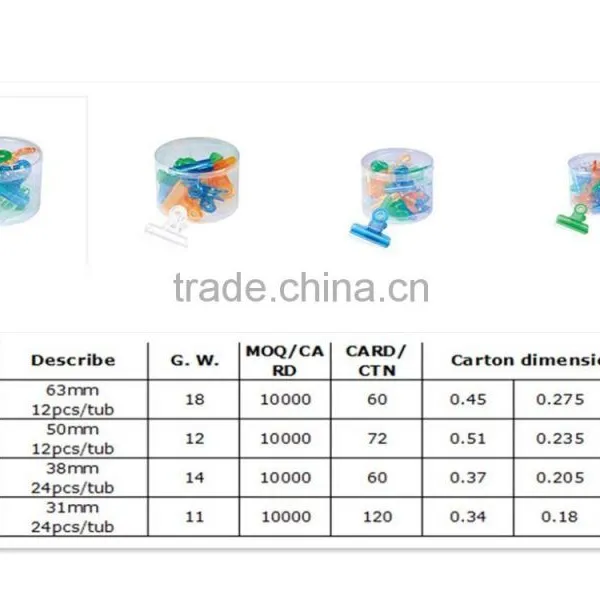 Hot Selling Stationery Plastic Binder Clips for Promotion photo-4