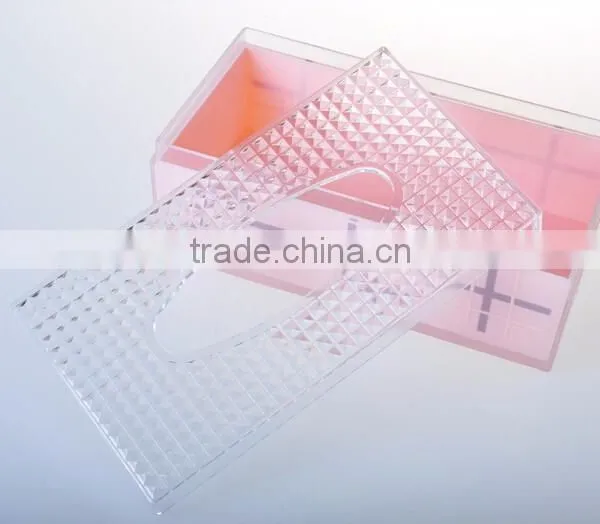 Concise Style Grid Square Tissue Box Decorate Sanitary Ware photo-2
