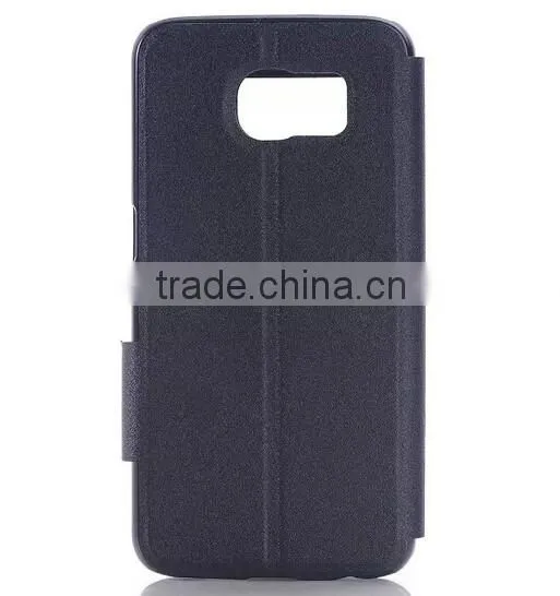 Factory Wholesale Flip Stand Window PU Leather Case For Samsung Galaxy S6 photo-2