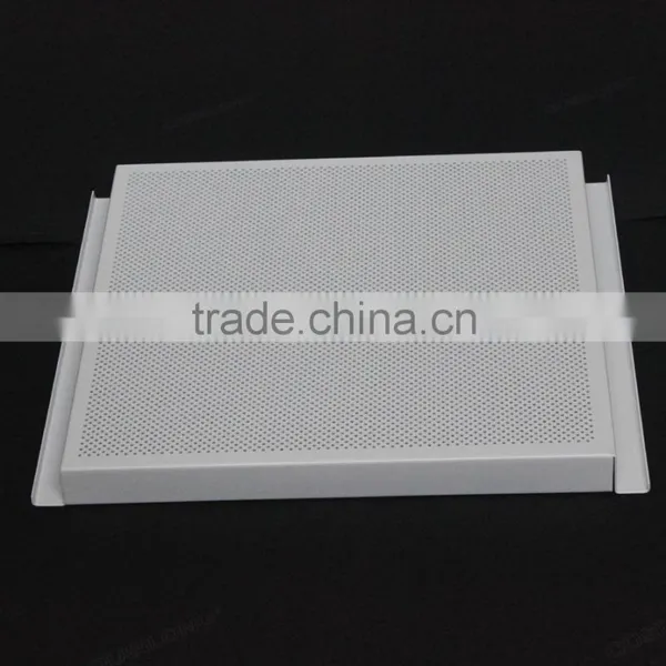 Round Straight Perforations Suspended Metal Ceiling Aluminum K Shaped Expansive Ceiling photo-2