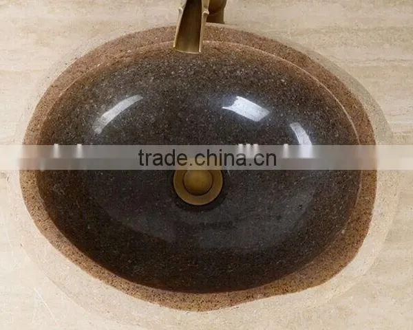 Natural Hotel Bathroom Cobblestone Vanity Tops photo-6
