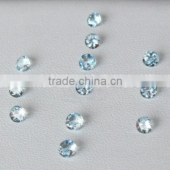 Best High Quality Round Shape Blue Topaz Gemstone, AAA Quality Gemstone photo-2
