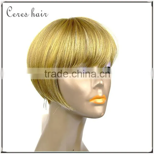 High Temperature Synthetic Bob Wig Blond Color Top Quality Fashion Style Full Lace Wig photo-3