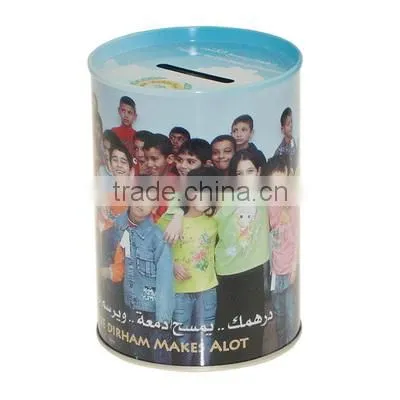 Round Shape Tin Box Coin Bank for Coin Packing photo-2