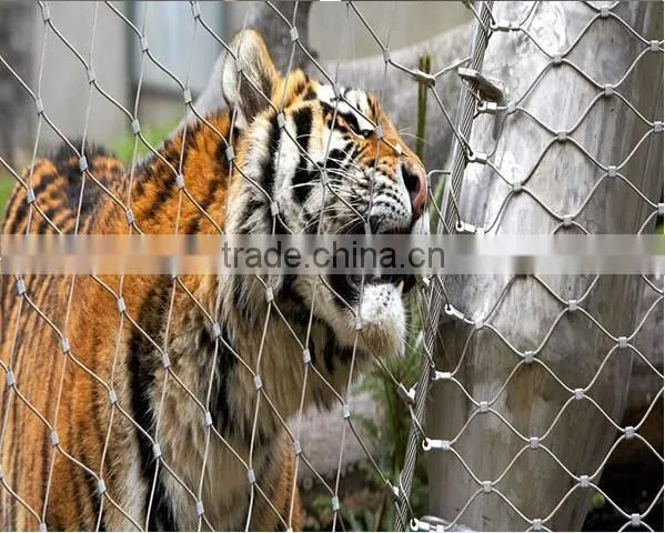 Stainless Steel Ferrule Rope Mesh For Tigers photo-3