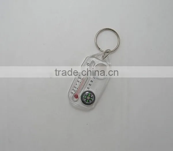 High Quality Plastic Keychain Compass With Thermometer photo-4