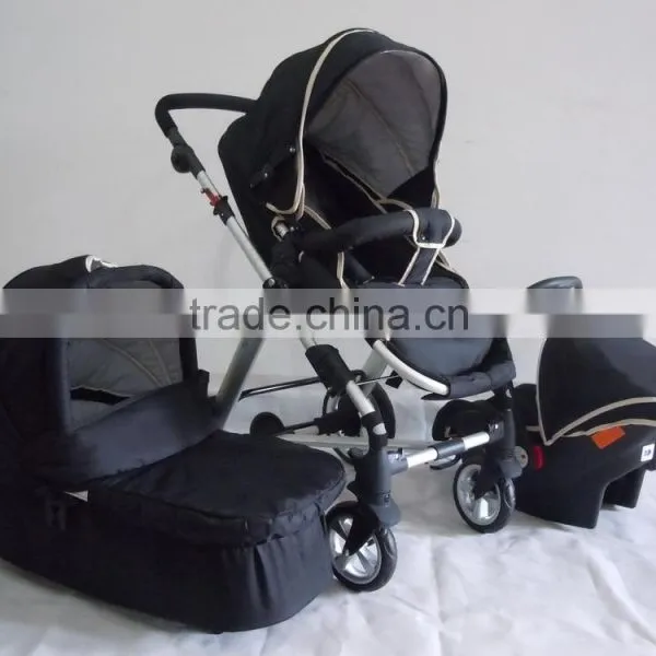 2015 Pink Baby Prams 3 in 1 ,with Big Carrycot ,3position Seat 5 Point Safety Belt With 2 Safet Lock. photo-4