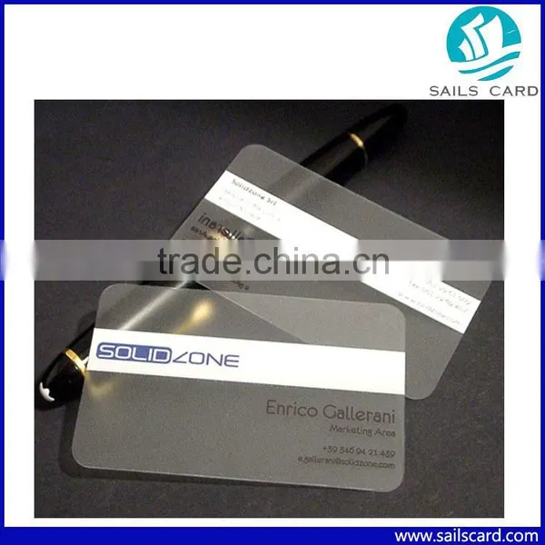 Full Color Printable Frosted Transparent Card