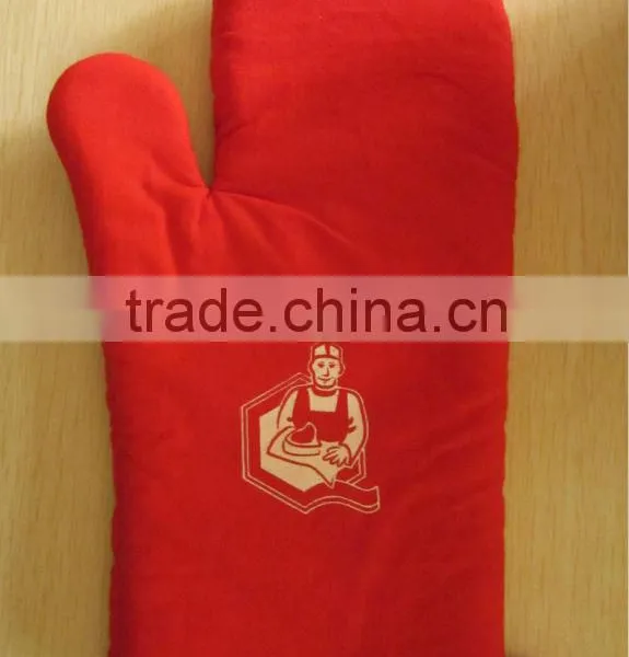 Lengthened Microwave Oven Gloves Mitts Cotton Baked Cotton Oven Mitt photo-2