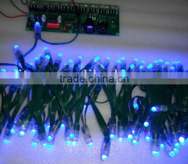 GREEN Wire IP68 DC12V Input 12mm Through-hole LED RGB Dump Node;100pcs a String photo-3