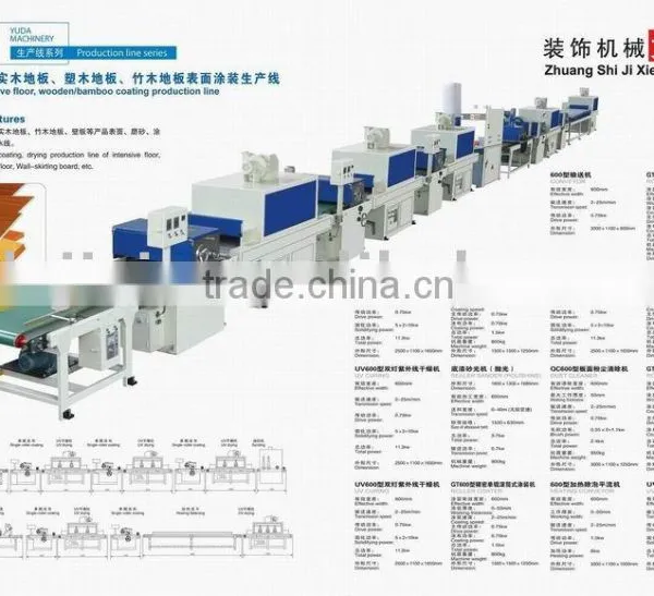 GT600/1300 Intensive Wooden / Bamboo Floor Coating Line