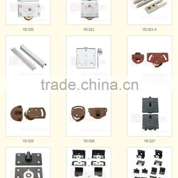High Quality Furniture Sliding Door Fittings Sliding Door Hanging Wheel and Rails Door Slot Door Track Factory