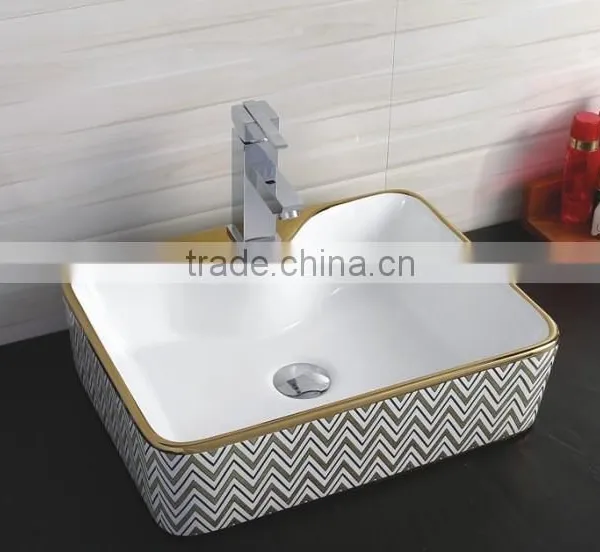 Supplier by China Classic Flower Round Color Cabinet Wash Hand Basin photo-3